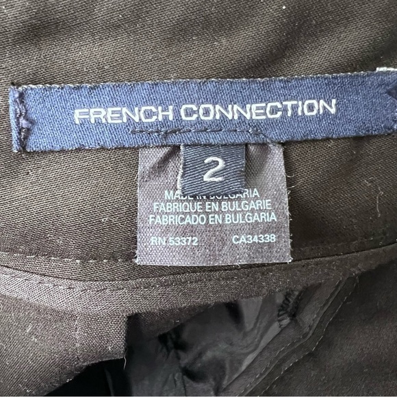 French Connection Black Ruffle Mini Skirt Size 2 - Picture 6 of 7